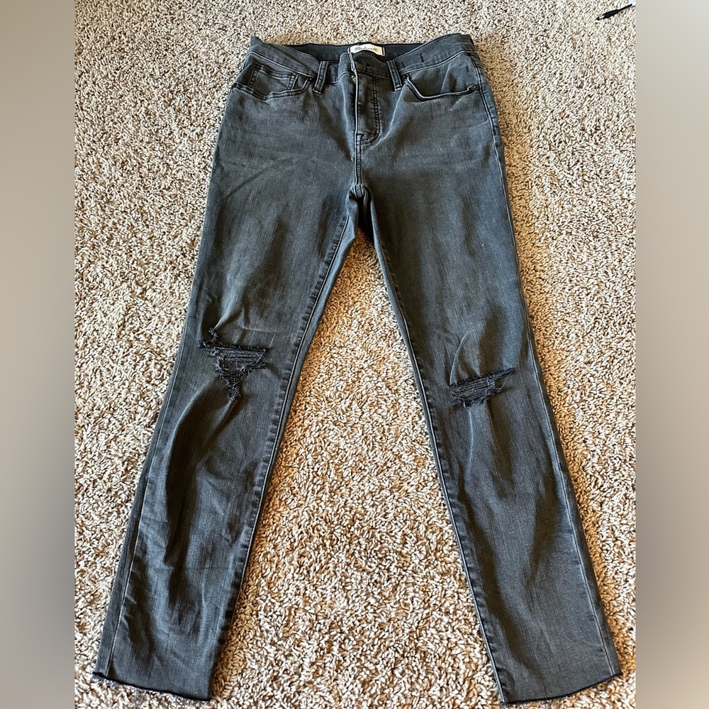 Madewell Black 9” Mid-Rise Skinny